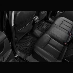 img 1 attached to 🚗 LASFIT Custom Fit Floor Mats for 2014-2020 Nissan Rogue - All Weather TPE Liners, 1st & 2nd Row, Black (Not for Rogue Sport or Select Models)