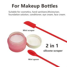 img 2 attached to Makeup Spatula Tool - Last Drop Jar Scraper Silicone, Cosmetic Bottle Scraper, Mini Beauty Spatula, Thin Blade - Set of 3