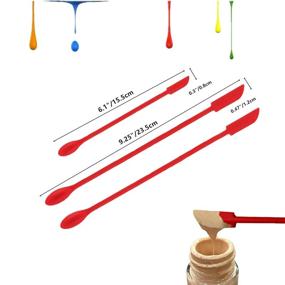 img 1 attached to Makeup Spatula Tool - Last Drop Jar Scraper Silicone, Cosmetic Bottle Scraper, Mini Beauty Spatula, Thin Blade - Set of 3