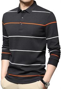 img 3 attached to Womleys Casual Striped Cotton Collared Men's Clothing for Shirts