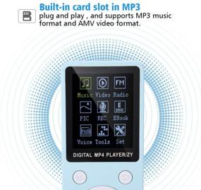 img 3 attached to 🎧 Portable MP4 Music Player: Support Music, Radio, Recording, Video, E-Book | Up to 32G Memory Card | Built-in Stopwatch