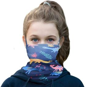 img 3 attached to Ветрозащитные балаклавы-банданы: стильные аксессуары для активного отдыха для девочек и модные шарфы