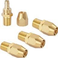 🔧 4pcs premium solid brass pneumatic hose-end repair fitting - 1/4" barb for 1/4-inch id polyurethane air hose with 1/4" npt rigid connection logo