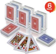 🃏 gamie 2.5 inch miniature playing cards - set of 6 decks - compact card set for kids, men, women - fun gift, magic party favor, decoration idea - small casino game cards for boys and girls логотип