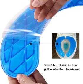img 3 attached to 🚽 Kindax Gel Toilet Seat Cushion - Portable, Washable, and Universal Toilet Seat Cover (Blue)