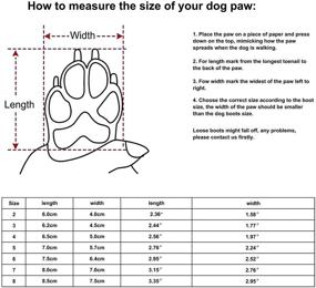 img 4 attached to 🐶 IPTJJT Dog Boots: Waterproof Shoes with Anti-Slip Sole, Reflective Strips - Ideal for Indoor & Outdoor Use (4PCS)