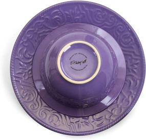 img 2 attached to 🍽️ Elama 930102837M ELM Lilac Fields Dinnerware Set - 16-Piece