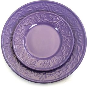 img 1 attached to 🍽️ Elama 930102837M ELM Lilac Fields Dinnerware Set - 16-Piece