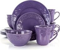 🍽️ elama 930102837m elm lilac fields dinnerware set - 16-piece логотип