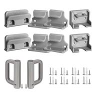 🔩 grenfu grey retractable baby gate replacement parts kit - complete set with wall mounting hardware, brackets, anchors, and screws for pet gate logo