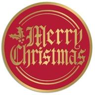 рождественские печати этикетки «веселые круглые» логотип
