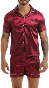 img 4 attached to 🍷 Moily Burgundy Classic Sleepwear Loungewear