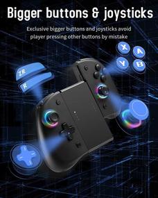 img 3 attached to 🎮 Binbok Joy Pad Controller for Nintendo Switch/Switch OLED - Wireless Joy Con Replacement Controller with Back Map Button/Turbo/Motion Control - Adjustable LED Joypad Controller in 8 Colors