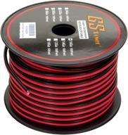 🔌 100 feet of 16 gauge red/black bonded zip cord wire for 12v automotive harness, car audio, amplifier, and led light wiring – stranded copper clad aluminum logo