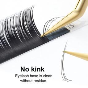 img 1 attached to NAGARAKU Eyelash Extensions Individual Lashes 0.05mm J Curl - Classic Matte Black Soft Natural Faux Mink - Mix Tray 7-15mm - 16 Rows