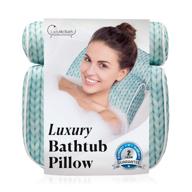 🛀 luxury lady mcbath bathtub pillow - support for neck and back in the tub - strong suction cups, machine washable bath accessory for ultimate relaxation (turquoise) logo