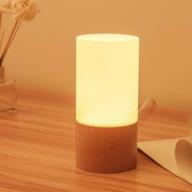 🌙 modern small led wood table lamp: dimmable night light for bedroom, creative home decor & unique warm beech wood gift логотип