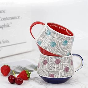 img 2 attached to 🎁 Exquisite Teatime Ceramic Geometry Handpainted Birthday Set