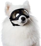 🐶 sldpet large breed dog goggles – dog glasses with uv protection, windproof & snowproof, soft frame and adjustable straps – black, suitable for long snout dogs – ideal for large/medium dogs (black) логотип