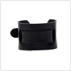 img 3 attached to 🔗 Mgutillart Punk Rock Wide Leather Belt Buckle Cuff Bracelet: Edgy Style and Fashion Statement