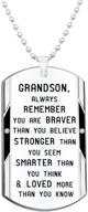 👨 grandson inspirational necklace - empowering you with bravery, strength, and wisdom logo