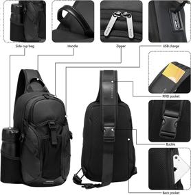 img 1 attached to JUMO CYLY Crossbody Backpack Backpacks with Water-Resistant Design