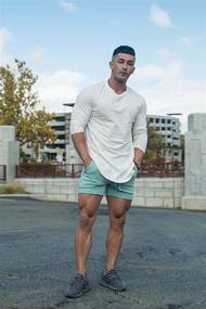 img 3 attached to 🏋️ YoungLA Men’s Bodybuilding Shorts: Slim Fit for Active Comfort in the Gym, ideal for Squats, Lunges, and Weightlifting (103)