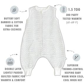 img 3 attached to 👶 Tealbee DREAMSUITS: Top Toddler and Early Walker Baby Wearable Blankets - 1.5 TOG Sleeping Sacks with Legs Ensuring Warmth for Toddlers & Babies in All Seasons - Ultra-Soft Sleepsuits (2T-3T, XLarge)