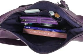 img 1 attached to 🔒 Stylishly Secured Purple Women's Handbags & Wallets with Fashion Lock