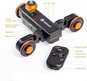 img 3 attached to Effortless Video Shooting: TARION Y5D Autodolly Electric Slider Motorized Pulley Car Cine Dollies Rolling Skater with Wireless Remote for DSLR Camera, Video Camcorder & Smartphones