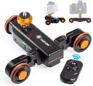 effortless video shooting: tarion y5d autodolly electric slider motorized pulley car cine dollies rolling skater with wireless remote for dslr camera, video camcorder & smartphones logo