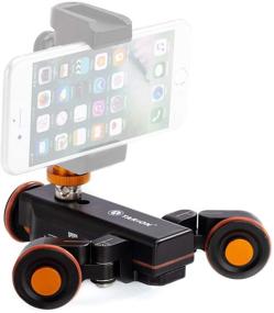 img 2 attached to Effortless Video Shooting: TARION Y5D Autodolly Electric Slider Motorized Pulley Car Cine Dollies Rolling Skater with Wireless Remote for DSLR Camera, Video Camcorder & Smartphones