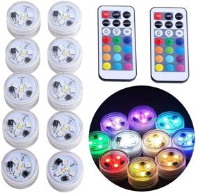 img 4 attached to 🌟 KUCAM Submersible LED Lights: Waterproof Tea Lights with Remote for Stunning Vase Decor, Color Changing, Battery Operated - Perfect for Weddings, Parties, and Home