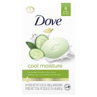 🥒 dove skin care beauty bar: cucumber & green tea for soft, moisturized skin, 3.75 oz, pack of 6 logo