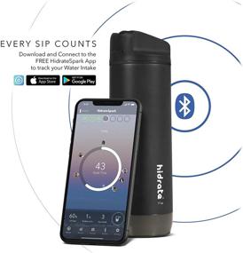 img 2 attached to Умная бутылка для воды HidrateSpark STEEL Smart Water Bottle