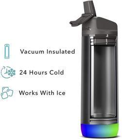 img 1 attached to Умная бутылка для воды HidrateSpark STEEL Smart Water Bottle