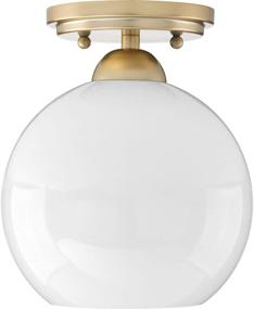 img 3 attached to 💡 Carisa Gold Close-to-Ceiling Light Fixture by Progress Lighting