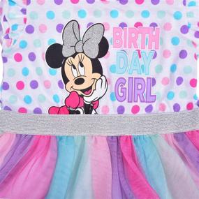 img 1 attached to Minnie Mouse Polka Dot Birthday Dress & Panty Set for Disney Girls