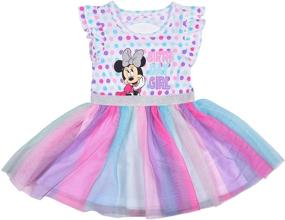 img 4 attached to Minnie Mouse Polka Dot Birthday Dress & Panty Set for Disney Girls