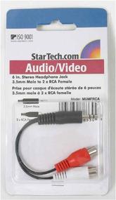 img 1 attached to 🎧 Звуковой сплиттер StarTech.com 6" - 3.5 мм разъем мужской на 2x женские RCA - разъем для наушников на RCA - Подключение компьютера/MP3 к стереосистеме - Мини-разъем 2x RCA адаптер