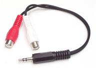 🎧 startech.com 6in stereo audio y-cable - 3.5mm male to 2x rca female - headphone jack to rca - connect computer/mp3 to stereo - mini-jack 2x rca adapter logo