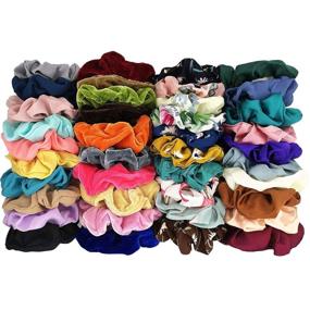 img 1 attached to Homerove 40Pcs Scrunchies Flowered Accessories