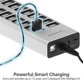 img 1 attached to 💪 Sabrent AX-P20C: Powerful 90W 20-Port USB 2.0 Fast Charger with 12V Power Supply – Unrivaled Charging Efficiency