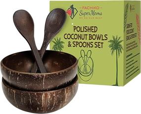 img 4 attached to Coconut Bowl Spoon Set Sustainable