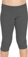 girls' medium stretch comfort cotton leggings - clothing and leggings logo