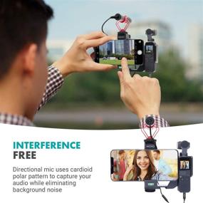 img 1 attached to 🎙️ Movo VXR10 Universal Video Microphone Bundle with Dongle Adapter - DJI OSMO Pocket 1 and 2 Compatible - Mic for Vlogging, Journalism, YouTube Video Recording, and More