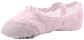 img 1 attached to Classic Canvas Practice Dancing Toddler 👧 Girls' Flats: Perfect Shoes for Budding Ballerinas