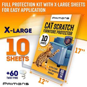 img 2 attached to 🐱 Cat Scratch Deterrent Furniture Protector: Heavy Duty Sofa, Door, and Couch Guards, Clear Anti-Scratch Tape - Prevent Cats from Scratching, Corner Protectors, Pet No-Scratch Shield