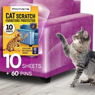 🐱 cat scratch deterrent furniture protector: heavy duty sofa, door, and couch guards, clear anti-scratch tape - prevent cats from scratching, corner protectors, pet no-scratch shield logo