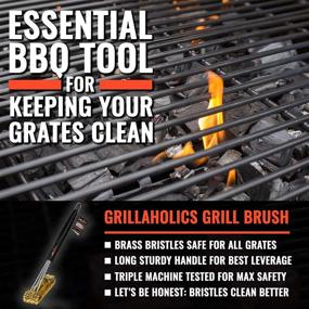 img 3 attached to Grillaholics Essentials Brass Grill Brush